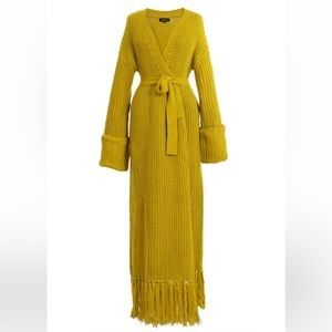 Hanifa Miya Knit Cardigan Dress (Mustard)